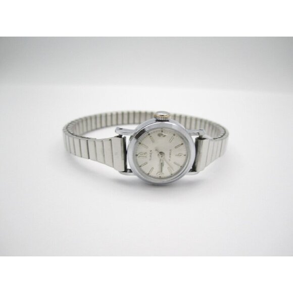 Vtg Women Timex 17 Jewels  Hand Wind Analog 19mm Round Watch (H990) main image 4